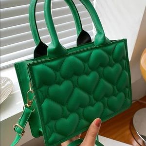 🚫SOLD🚫 Heart Embossed Square Crossbody Bag